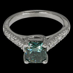 1.25 Cts. Radiant & Round Diamond Engagement Ring New White Gold