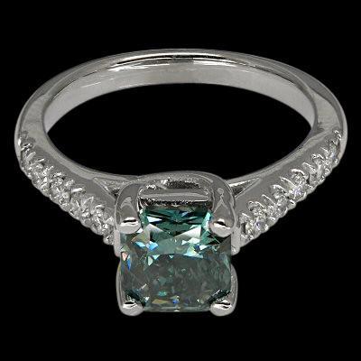 1.25 Cts. Radiant & Round Diamond Engagement Ring New White Gold - Gemstone Ring-harrychadent.ca