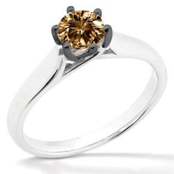 1 Carat Gemstone Diamond Solitaire Anniversary Ring