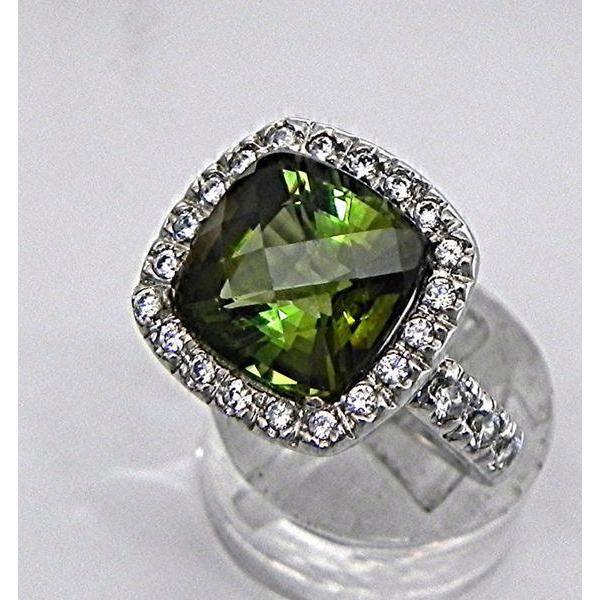 10.75 Ct Tourmaline And Diamonds Engagement Ring Gold White 14K - Gemstone Ring-harrychadent.ca
