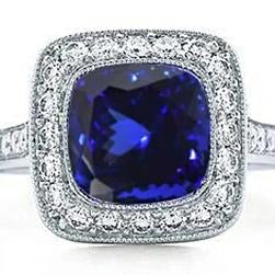 14.75 Ct Bezel Set Tanzanite With Diamonds Ring Gold 14K - Gemstone Ring-harrychadent.ca
