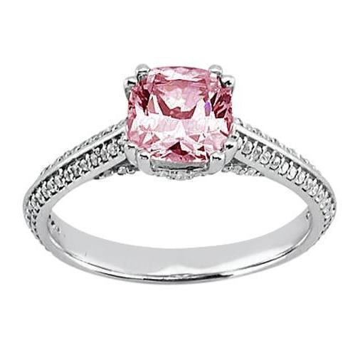 2.81 Ct. Cushion Pink Sapphire Engagement Ring Gemstone - Gemstone Ring-harrychadent.ca