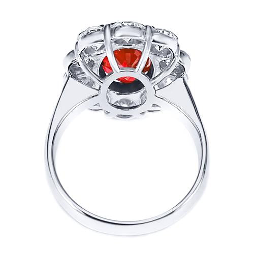 6.5 Ct Ruby With Diamond Wedding Ring White Gold 14K Fine Jewelry - Gemstone Ring-harrychadent.ca