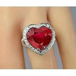 7.25 Ct 14K Gold Nice Gemstone Ring Red Ruby With Diamond Jewelry