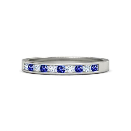 Anniversary Diamond Band 1 Carat Ceylon Sapphire Jewelry - Gemstone Ring-harrychadent.ca