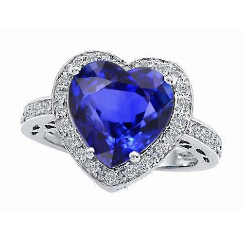 Beautiful Sapphire Diamond Ring Gold Wedding Jewelry 2.50 Carats - Gemstone Ring-harrychadent.ca