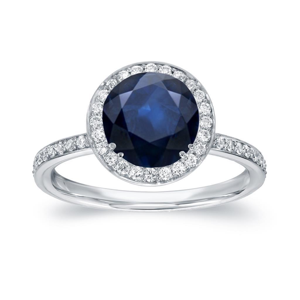 Big Sri Lanka Sapphire & Diamonds Small Diamonds Wedding Ring 3 Ct - Gemstone Ring-harrychadent.ca