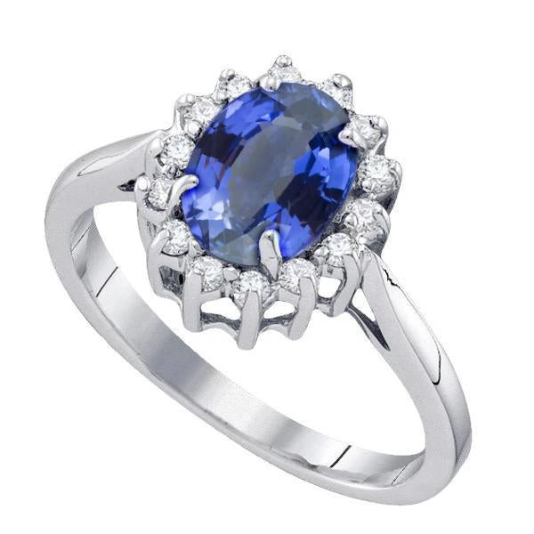 Ceylon Blue Sapphire Ring 4.70 Carat Diamond Jewelry - Gemstone Ring-harrychadent.ca