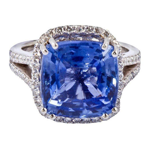 Cushion AAA Tanzanite Diamonds 6 Carat Fancy Ring Gemstone Jewelry - Gemstone Ring-harrychadent.ca