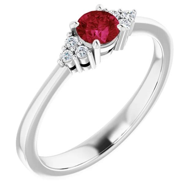 Diamond Ring 1 Carat Burmese Ruby Jewelry New - Gemstone Ring-harrychadent.ca