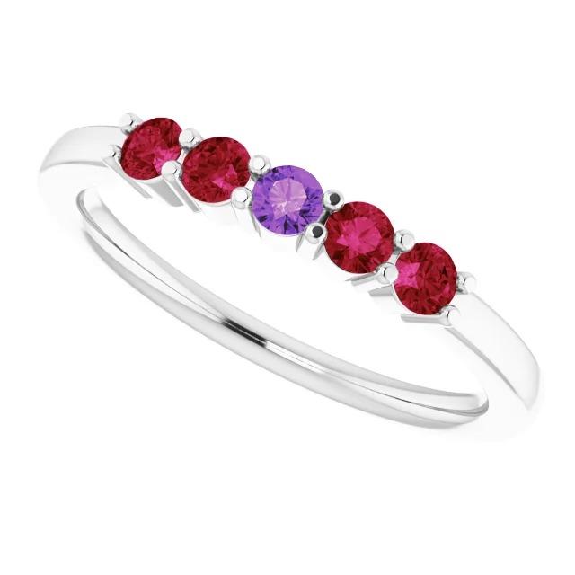 Sapphire Ruby Band 1.50 Carats Women Jewelry - Gemstone Ring-harrychadent.ca