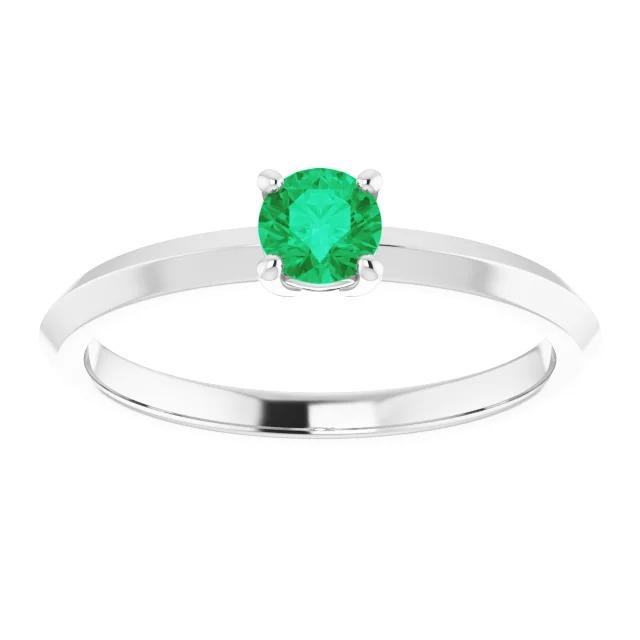 Solitaire Green Emerald Ring 1.25 Carats Women Jewelry - Gemstone Ring-harrychadent.ca