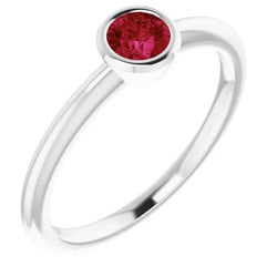 Solitaire Ring 0.75 Carats Burmese Ruby Ladies Jewelry New