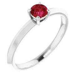 Solitaire Ruby Ring 1.25 Carats 4 Prong Setting Jewelry New