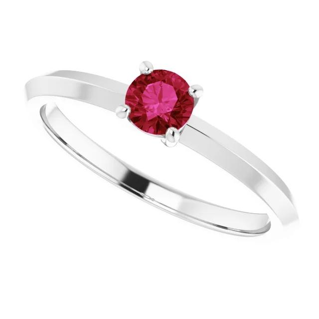 Solitaire Ruby Ring 1.25 Carats 4 Prong Setting Jewelry New - Gemstone Ring-harrychadent.ca