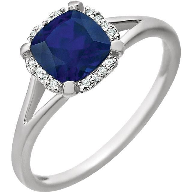 Solitaire With Accents 2.50 Ct Sri Lankan Sapphire And Diamonds Ring - Gemstone Ring-harrychadent.ca