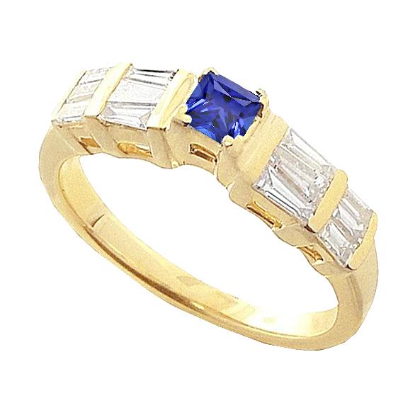 Sri Lanka Blue Sapphire 2.51 Carat Ring Yellow Gold 14K - Gemstone Ring-harrychadent.ca