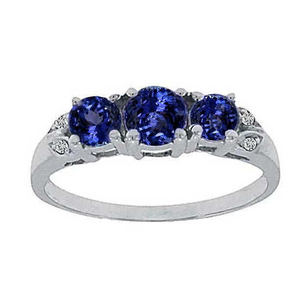 Tanzanite AAA Round Diamond 2.75 Carat Ring Gemstone Jewelry - Gemstone Ring-harrychadent.ca