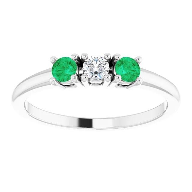 Three Stone Diamond Ring 0.60 Carats 4 Prong Setting Women Jewelry - Gemstone Ring-harrychadent.ca