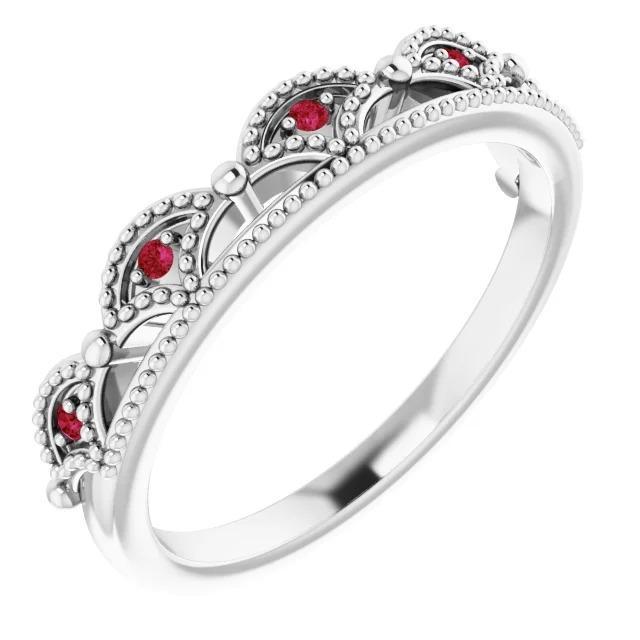 Wedding Aniversary Band 0.50 Carats Antique Style Ruby Women Jewelry - Gemstone Ring-harrychadent.ca