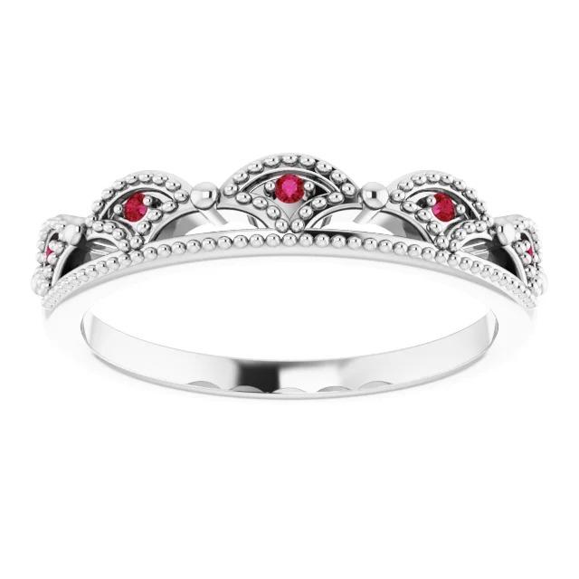 Wedding Aniversary Band 0.50 Carats Antique Style Ruby Women Jewelry - Gemstone Ring-harrychadent.ca