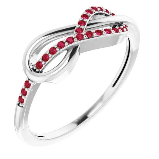 Wedding Infinity Band Round Rubies 0.50 Carats - Gemstone Ring-harrychadent.ca