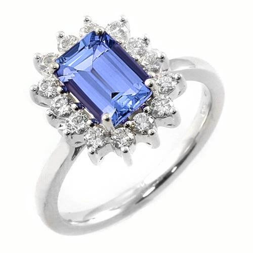 White Gold 14K 7 Ct Tanzanite And Diamonds Ring New - Gemstone Ring-harrychadent.ca