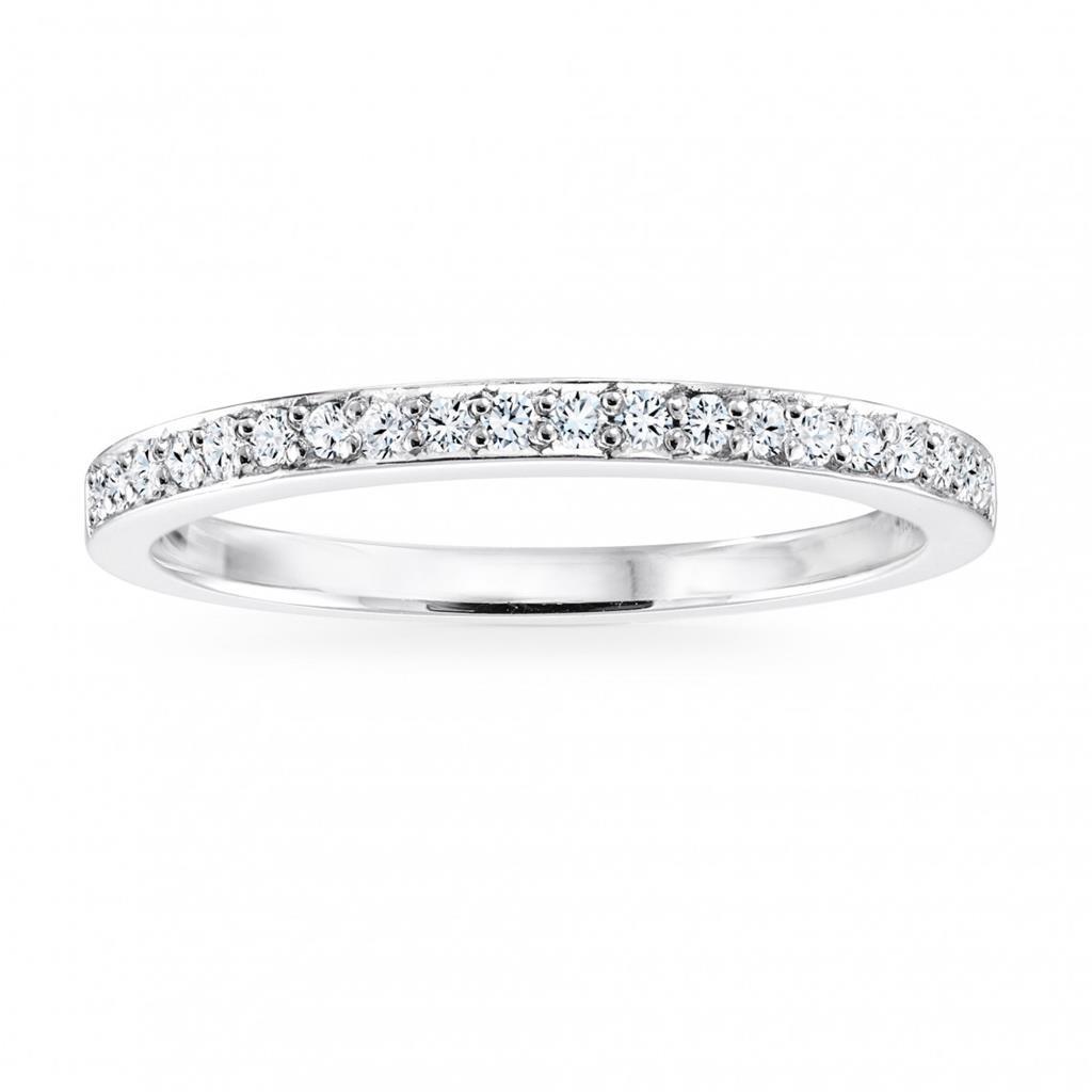 2.40 Ct Half Eternity Diamond Women Band 14K White Gold - Half Eternity Band-harrychadent.ca