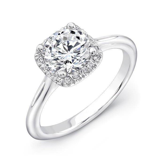 1.50 Carats Halo Natural Diamond Engagement Ring White Gold 14K - Halo Ring-harrychadent.ca