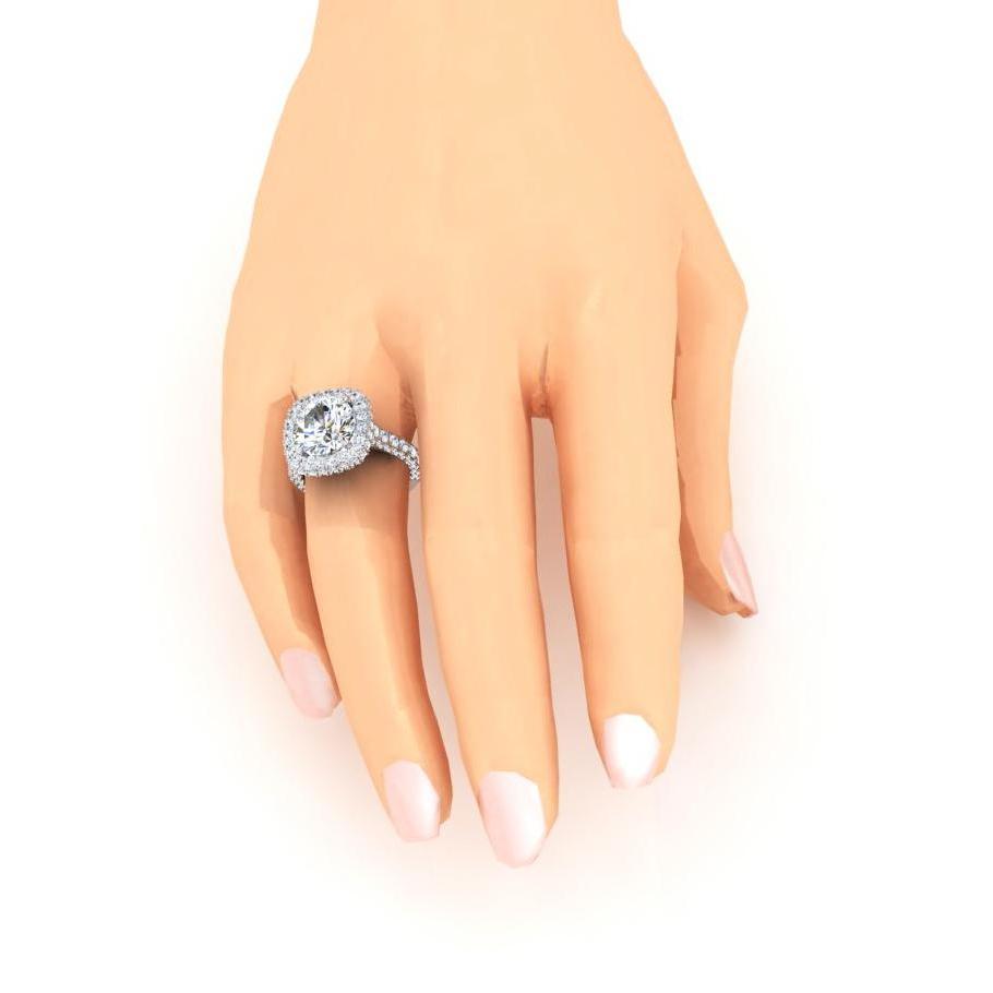 4.50 Carats Halo Diamond Ring - Halo Ring-harrychadent.ca