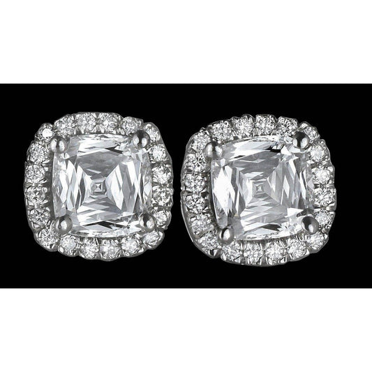 Halo Diamond Stud Earrings Natural Diamond Earring 2.24 Carats - Halo Stud Earrings-harrychadent.ca