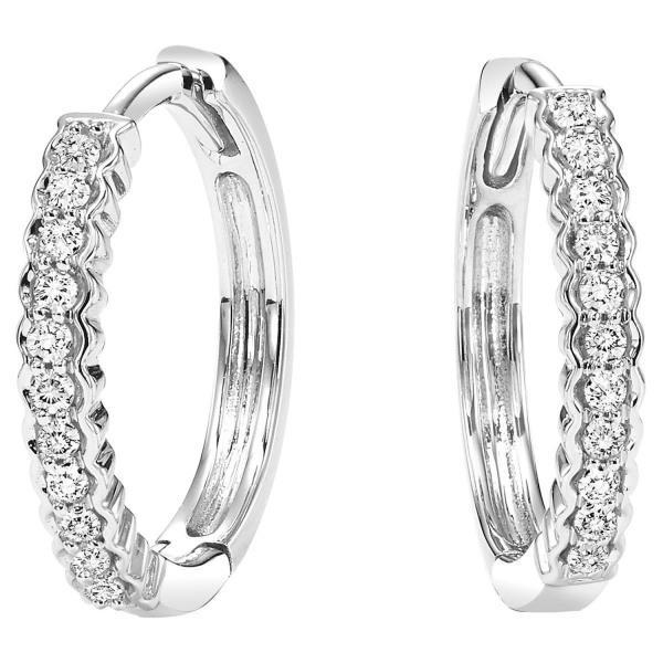 2.2 Ct Round Diamond Hoop Earring White Gold Jewelry - Hoop Earrings-harrychadent.ca