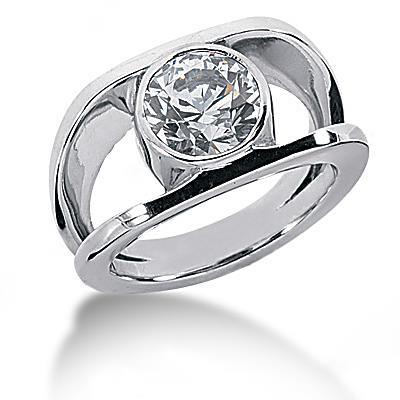1.50 Carats Solitaire Diamond Anniversary Ring Split Shank - Mens Ring-harrychadent.ca