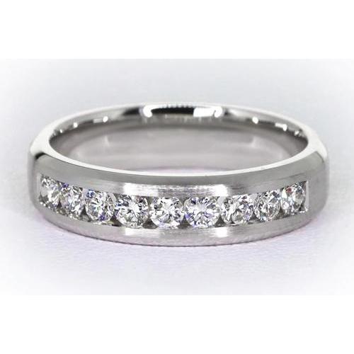 Channel Set Wedding Band Round Diamond 1.35 Carats Jewelry - Mens Ring-harrychadent.ca