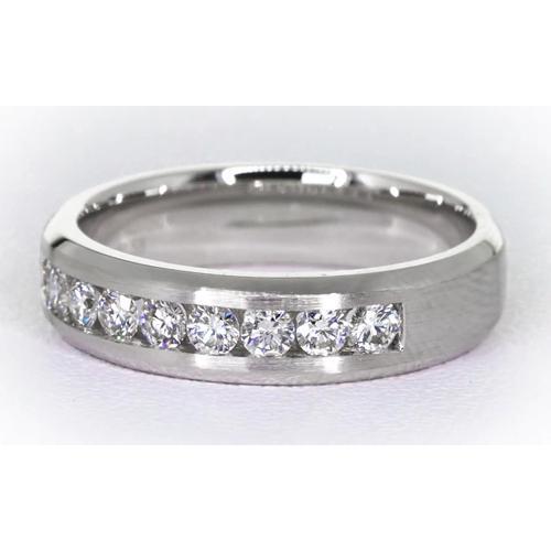 Channel Set Wedding Band Round Diamond 1.35 Carats Jewelry - Mens Ring-harrychadent.ca