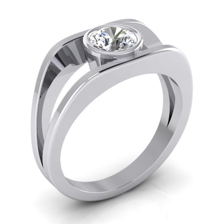 Gorgeous Solitaire Diamond Ring Anniversary Jewelry 1 Carat - Mens Ring-harrychadent.ca