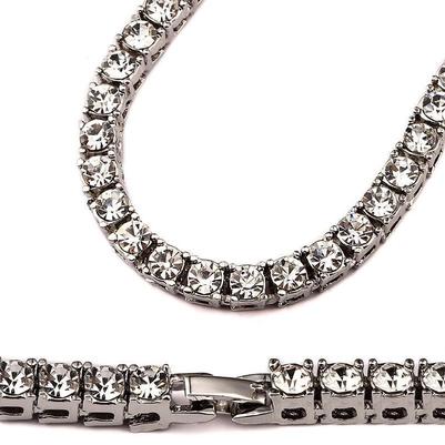 15 Ct Diamond Tennis Strand Necklace 30 Inch White Gold 14K - Necklace-harrychadent.ca