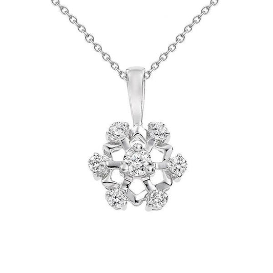 1.65 Ct Round Diamond Necklace Pendant 14K White Gold - Pendant-harrychadent.ca