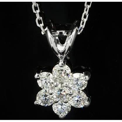 3.5 Ct Diamond Flower Style Necklace Pendant White Gold Women Jewelry - Pendant-harrychadent.ca