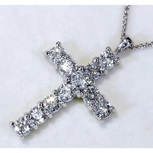 Diamond Cross Pendant 3 Carats - Pendant-harrychadent.ca