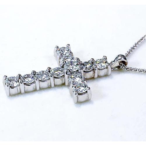 Diamond Cross Pendant 3 Carats - Pendant-harrychadent.ca