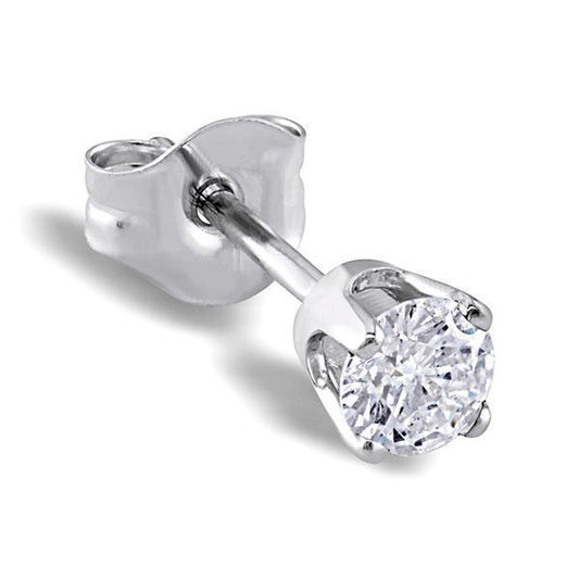 0.75 Carats Round Brilliant Single Diamond Men's Earring - Single Stud-harrychadent.ca