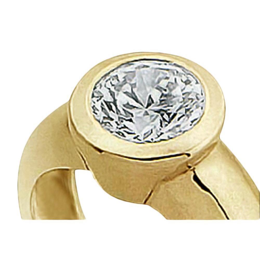 0.50 Carats Solitaire Real Diamond Solitaire Ring Yellow Gold 14K - Solitaire Ring-harrychadent.ca