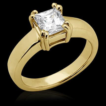 0.75 Carats Diamond Ring Solitaire Engagement Ring Yellow Gold 14K - Solitaire Ring-harrychadent.ca