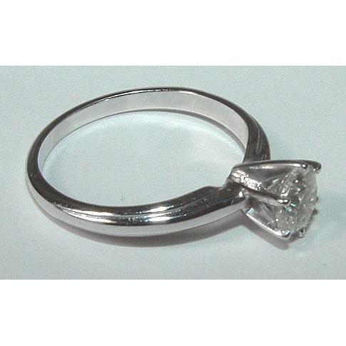 1 Carat Diamond Solitaire Engagement Ring White Gold 14K Ring Jewelry - Solitaire Ring-harrychadent.ca