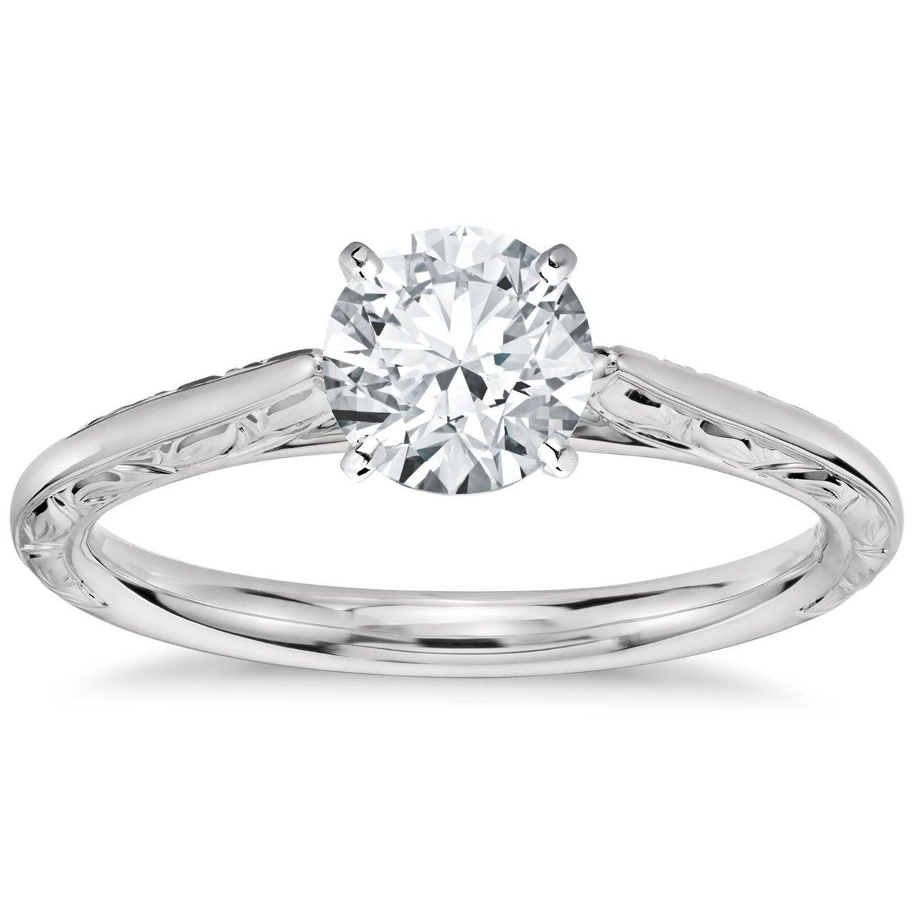 3 Ct Round Cut Solitaire Diamond Antique Style Wedding Ring - Solitaire Ring-harrychadent.ca