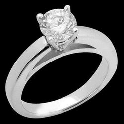 Natural Earth Mined Diamond Women Solitaire Engagement Ring 1.01 Ct. White Gold