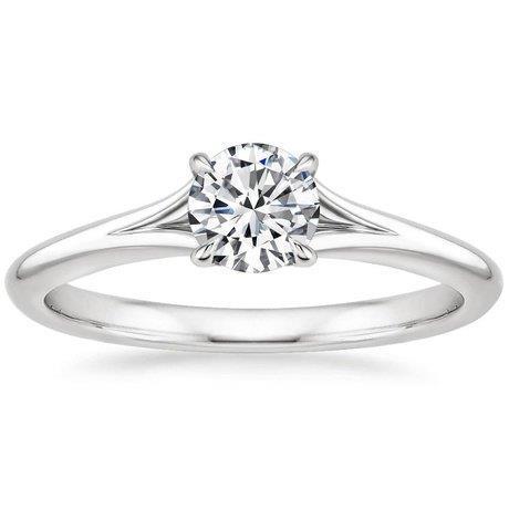 Solitaire 0.75 Carat Round Diamond Engagement Ring Gold 14K New - Solitaire Ring-harrychadent.ca