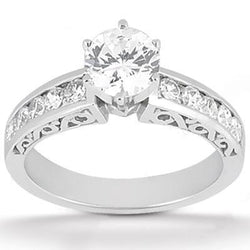 1.51 Carats Women Diamond Engagement Ring With Accents New