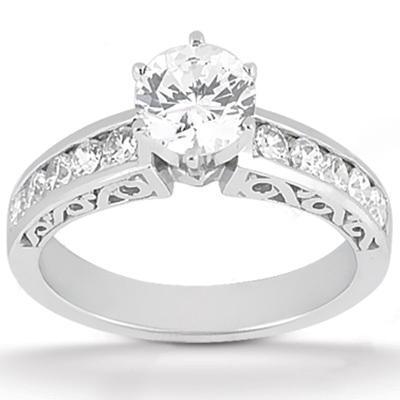 1.51 Carats Women Diamond Engagement Ring With Accents New - Solitaire Ring with Accents-harrychadent.ca